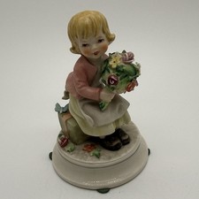 GOEBEL Porcelain Girl Blumenkinders Figurine Lore 246 West Germany 1970 picture