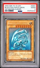 Yu-Gi-Oh Blue-Eyes White Dragon Europe SDK-E001 1st Ed PSA 2 picture