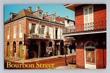 Typical Vieux Carre Scene Bourbon & St Ann Streets New Orleans LA Postcard Crock picture