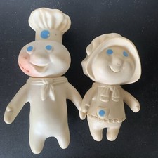 VTG 1971 & 1972 Pillsbury Poppin Fresh Dough Boy And Dough Girl picture