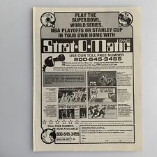 1985 Strat O Matic Game Print Ad Baseball Basketball Football Hockey Original picture