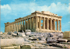 Vintage Posted 1969 Parthenon Acropolis Athens Greece Postcard Ancient Ruin picture