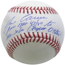 Jose Canseco Autographed MLB Baseball w/