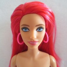 NEW 2021 Barbie Fashionista Doll Red Hair Blue Eyes New Body Type ~ NUDE picture