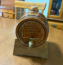 1980s Old Bardstown Prime Sour Mash Bourbon Barrel Decanter Bottle w/ Spigot picture