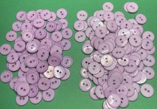 (185)VINTAGE 9/16” PASTEL PURPLE TONE PLASTIC 2-HOLE CRAFT BUTTONS NEW UNUSED-M2 picture