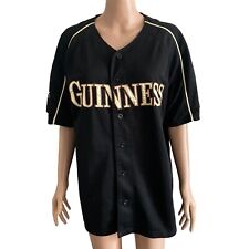 Official Guinness Beer Baseball Jersey Mens Size XL Black Gold Stitched stout picture
