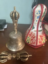Tibetan Buddhist Bell With Vajra - Sacred Ritual, Spiritual Bell From Nepal picture