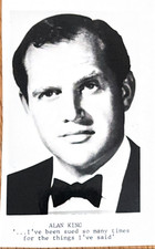 Vintage 1970s Alan King Press Photo Comedian Portrait Card 3x5 picture