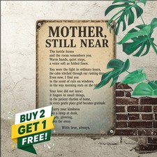 In Remembrance Of Mom Heartfelt Poetry Living Room Decor Metal Tin Sign 8x12 picture