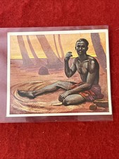 1930s Austria Munchen “Secret Powers” INDIAN FISHERMEN Tobacco Card #99   G-VG picture