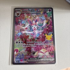 Sylveon Ex 153/128 30th Celebrations SIR Pokemon Card near mint picture