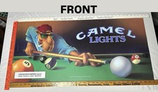 Vintage Joe Camel Lights Billiards Translite Poster 1992 Promo Advertising USA picture