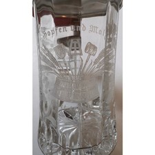 Vtg BMF Hopfen Und Malz Etched Beer Stein Made in W. Germany picture