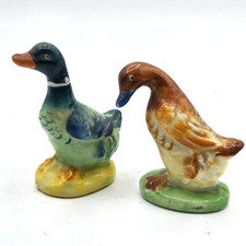 Vintage Mallard Duck Pair Miniature Made in JAPAN picture