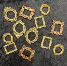 12 Pcs Vintage Mini Picture Frames Small Gold Antique Resin Photo Display Decor picture