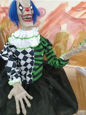 Haunted Living 3-ft Pneumatic Clown Animatronic Halloween Decoration NEW Sealed picture