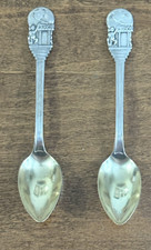 Lot of 2-Antique Larkin Soap Co Family To Factory Advertising Souvenir Spoon picture