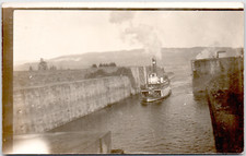 RPPC Vintage Postcard Dalles City Sternwheeler c1910 Oregon Columbia River RARE picture