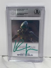 WILLEM DAFOE SIGNED CUSTOM CARD GREEN GOBLIN SPIDERMAN NO WAY HOME AUTO BECKETT picture