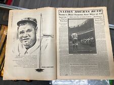 the SPORTING NEWS , Special BABE RUTH section , august 25 1948 , complete picture