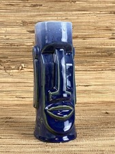 Ole 2 Face Tiki Mug Tonga Hut Palm Springs Eekum Bookum 3rd ED Blue 7