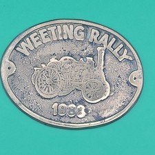 Vintage Weeting Steam Rally 1988 Brass Plaque / Medallion / Badge picture