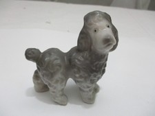 Vintage Ceramic Grey Poodle / Doodle Figurine 1950's Japan picture