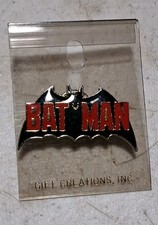 Vintage 1982 Batman Wing Lapel Pin DC Comics Bat Man picture
