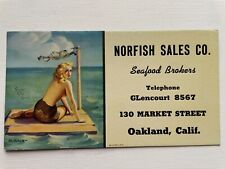 Vintage Pinup Girl Advertising Blotter  SOS by Elvgren in Oakland, CA picture