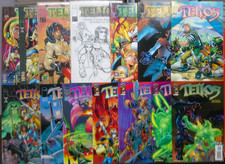 TELLOS 1-4,6-10+Prelude, Dynamic Forces: #1 & Sketch Cover COA's, Variants: 4 &8 picture
