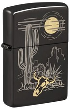 Zippo Western Design High Polish Black 48968 picture