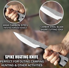 Hand Forged Rail Road Spike Knife, Carbon Steel Spike Knife, SPK911 picture