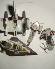 Vintage Hasbro Star Wars Vehicle Lot of 4 Assorted Ships & Speeder picture