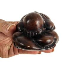 Weeping Man Sad Budda Monk Yogi Solid Dark Heavy Solid Ceramic 3.5