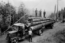 1920's Old Log Truck 4x6 photo picture