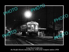 OLD 8x6 HISTORIC PHOTO OF COMPTON CALIFORNIA PACIFIC ELECTRIC RAIL DEPOT 1950 picture