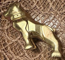 NOS 1968-79 Mack Truck Gold Plated Bulldog Hood Ornament Pat 87931 24oz Mascot picture