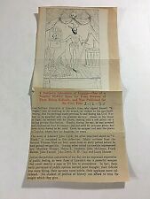 Vintage Newspaper  A Southern Caricature of Lincoln 2-12-1930   9X4.5