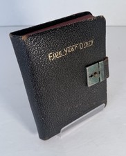 Vintage 1949 Pocket Diary Book Miniature Journal (written In) Leather Cover picture