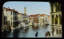 ANTIQUE Magic Lantern Slide VENICE NO5 GRAND CANAL C1920 PHOTO VENEZIA ITALY picture