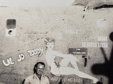 Original Vintage WWII B-24 Liberator Nose Art Photo