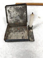 antique tin tinder candle holder box folding travel rare Civil War Era original  picture