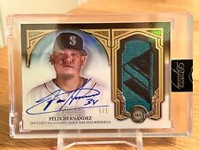 FELIX HERNANDEZ 2023 Topps Dynasty Game Used Majestic Tag Patch Auto 1/1  picture