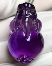 Premium Natural Amethyst Pixiu Pendant High Clear Glossy Original Color Gemstone picture