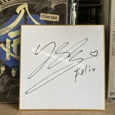 STRAY KIDS FELIX Autographed Signed Art Board HOP K-POP COLLECTION 15*15CM 2024 picture