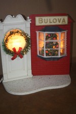 Rare Vintage Bulova Point of Sale Lighted Merry Christmas Counter Top Display picture