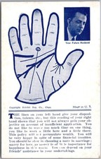c1930s Palm-Reading FORTUNE Arcade Card 