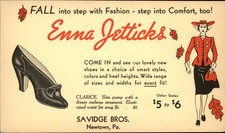 Newtown PA Fashion Shoe Advertisement Savidge Bros. c1920s-30s Vintage Postcard picture