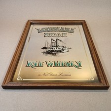 Louisiana Belle Rye Whiskey Bar Mirror 16x12 in 1870 Vintage Ad Sign New Orleans picture
